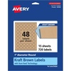 image:imageAvery Kraft Brown Round Labels Sure Feed Technology 1 Diameter 720 Kraft Brown Labels PrinttoTheEdge LaserInkjet Printable720 labels