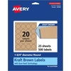 image:imageAvery Kraft Brown Round Labels Sure Feed Technology 175 Diameter 300 Kraft Brown Labels PrinttoTheEdge LaserInkjet Printable500 labels