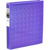 image:imageAvery Luxe Collection Durable Holographic 3 Ring Binder Customizable View Cover 1 Inch Round Rings 1 Holographic Violet Binder 03226Violet