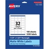 image:imageAvery Matte White Rectangle Labels Sure Feed Technology 125 x 175 800 Matte White Printable Labels3 200 Labels