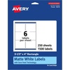 image:imageAvery Matte White Rectangle Labels Sure Feed Technology 313 x 4 150 Matte White Printable Labels1 500 Labels