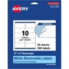 image:imageAvery Matte White Removable Rectangle Labels Sure Feed Technology 2 x 4 150 Removable Labels LaserInkjet Printable500 labels