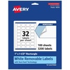 image:imageAvery Matte White Removable Rectangle Labels Sure Feed Technology PrinttoTheEdge 1 x 15 480 Removable Labels LaserInkjet Printable3 200 labels
