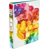 image:imageAvery Mini 3 Ring Binder Holds 55 x 85 Paper 1 Round Rings 175Sheet Capacity 14 Inch Wide Spine Rainbow Inkblot Design Great for Home Office School Supplies and More 18714