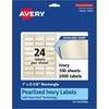 image:imageAvery Pearlized Ivory Rectangle Labels Sure Feed Technology 1 x 25 240 Pearlized Ivory Labels LaserInkjet Printable2 400 labels