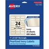 image:imageAvery Pearlized Ivory Rectangle Labels Sure Feed Technology 1 x 25 240 Pearlized Ivory Labels LaserInkjet Printable600 labels