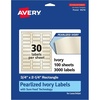 image:imageAvery Pearlized Ivory Rectangle Labels Sure Feed Technology PrinttoTheEdge 075 x 225 300 Pearlized Ivory Labels LaserInkjet Printable3 000 labels