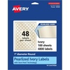 image:imageAvery Pearlized Ivory Round Labels Sure Feed Technology PrinttoTheEdge 1 Diameter 480 Pearlized Ivory Labels LaserInkjet Printable4 800 labels