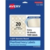 image:imageAvery Pearlized Ivory Round Labels Sure Feed Technology PrinttoTheEdge 175 Diameter 200 Pearlized Ivory Labels LaserInkjet Printable1 000 labels
