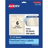 image:imageAvery Pearlized Ivory Square Labels Sure Feed Technology PrintToTheEdge 3 x 3 60 Pearlized Ivory Labels LaserInkjet Printable300 labels