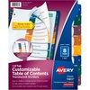 image:imageAvery Plastic 8 Tab Binder Dividers Customizable Table of Contents Multicolor Tabs 1 Set 11817
