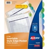 image:imageAvery Plastic 8Tab Binder Dividers with Pockets Style Edge Insertable Multicolor Tabs 1 Set 11293