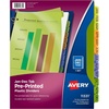 image:imageAvery PrePrinted JanDec Plastic Dividers for 3 Ring Binders 12Tab Set Multicolor 1 Set 11331Solid
