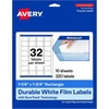 image:imageAvery Printable Durable White Rectangle Labels Sure Feed Technology 125 x 175 Waterproof Labels Laser amp PigmentBased Inkjet Compatible 800 Total320 labels