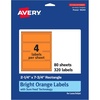 image:imageAvery Printable Rectangle Labels Sure Feed Technology 214 x 734 Bright Orange Labels PrinttoTheEdge LaserInkjet Printable 320 Total Great for Candles and Jars320 labels
