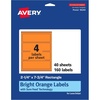 image:imageAvery Printable Rectangle Labels Sure Feed Technology 214 x 734 Bright Orange Labels PrinttoTheEdge LaserInkjet Printable 320 Total Great for Candles and Jars160 labels