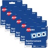 image:imageAvery SelfAdhesive Hole Reinforcement Stickers 14 Diameter Hole Punch Reinforcement Labels White NonPrintable 200 Labels Total 57291 200 labels