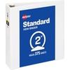 image:imageAvery Standard View 3 Ring Binder 1 Round Rings 175Sheet Capacity 14 Inch Wide Spine 1 White Binder Ideal for Lightweight Organization and Occasional Referencing 057112