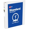 image:imageAvery Standard View 3 Ring Binder 1 Round Rings 175Sheet Capacity 14 Inch Wide Spine 1 White Binder Ideal for Lightweight Organization and Occasional Referencing 057601 Pack