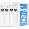 image:imageAvery Standard View 3 Ring Binders 2 Round Rings 375Sheet Capacity 28 Inch Wide Spine White Binders Ideal for Lightweight Organization and Occasional Referencing 4Pack of 1920215