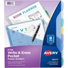 image:imageAvery Write amp Erase Pocket Plastic Dividers for 3 Ring Binders 8Tab Sets Multicolor Tabs Viewable Beyond Sheet Protectors 1 Set 161771 Set