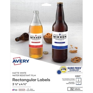 image:imageAvery Custom Print Labels Rectangle 312x434 32PK White