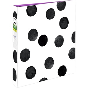 image:imageAvery Durable View 3 Ring Binder 1 Inch Round Rings Black and White Dots 1 Fashion Binder 26744Pack of 6