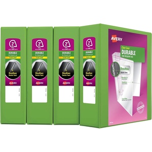 image:imageAvery Durable View 3 Ring Binder 2 Inch Slant Rings 4 Green Binders 17838Green