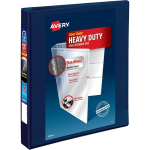 image:imageAvery HeavyDuty View 3 Ring Binder 1 One Touch EZD Rings 1 Navy Blue Binder 79809