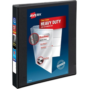 image:imageAvery HeavyDuty View 3 Ring Binder 1 One Touch Slant Rings Holds 85 x 11 Paper 1 Black Binder 053001