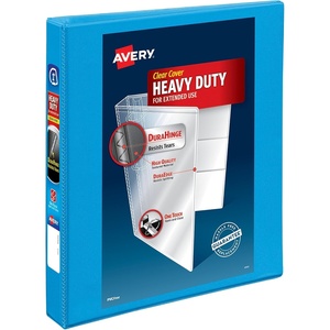 image:imageAvery HeavyDuty View 3 Ring Binder 1 One Touch Slant Rings Holds 85 x 11 Paper 1 Light Blue Binder 05301Light Blue