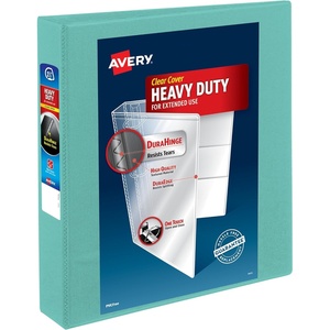 image:imageAvery HeavyDuty View 3 Ring Binder 15 Inch EZD Rings Great for Portfolios Office School Notebooks and More 1 Mint Binder 79271Green