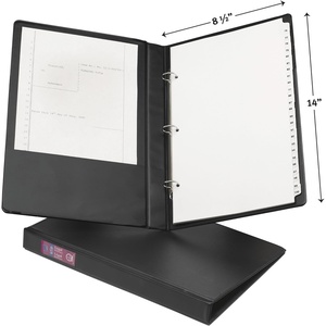 image:imageAvery LegalSize Durable 3 Ring Binders 1 Round Rings Holds 85 x 14 Paper Black 2 Pack 177091 Pack