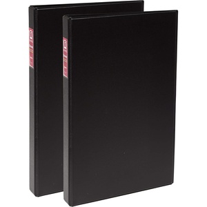 image:imageAvery LegalSize Durable 3 Ring Binders 1 Round Rings Holds 85 x 14 Paper Black 2 Pack 177092 Pack