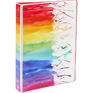image:imageAvery Mini 3 Ring Binder Holds 55 x 85 Paper 1 Round Rings 175Sheet Capacity 14 Inch Wide Spine Watercolor Rainbow Design Great for Home Office School Supplies and More 18713
