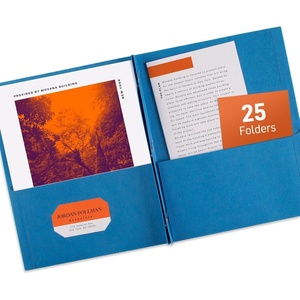 image:imageAvery Two Pocket Folders with 3 Prong Fasteners Holds 70 Sheets 25 Blue Folders 47976One Size