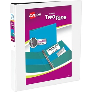 image:imageAvery TwoTone Durable View 3 Ring Binder 1 Inch Slant Rings VioletSoft Blue Binder 17131BlackWhite