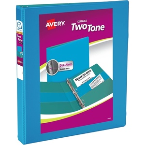image:imageAvery TwoTone Durable View 3 Ring Binder 1 Inch Slant Rings VioletSoft Blue Binder 17131BlueTeal