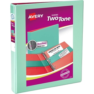 image:imageAvery TwoTone Durable View 3 Ring Binder 1 Inch Slant Rings VioletSoft Blue Binder 17131MintCoral