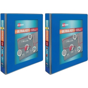 image:imageAvery Ultralast 3 Ring Binder 15 Inch Slant Rings 1 Blue Binder 7971215 Pack of 2
