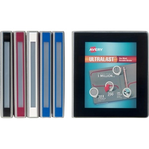 image:imageAvery Ultralast 3 Ring Binders 1 Inch Slant Rings Assorted 2 Black 2 Blue 1 Red 1 White 6 Binders 79728Assorted