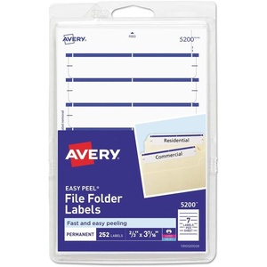 image:imagePermanent File Folder Labels 1116 x 3 716 WhiteDark Blue Bar 252Pack