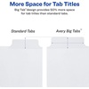 image:imageAvery Big Tab Write amp Erase Paper Dividers with Gold Reinforcement 8Tab Set White 6 Sets 21213