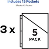 image:imageAvery Binder Pockets for 3 Ring Binders Clear 85 x 11 AcidFree and ArchivalSafe 15 Binder Folders Total 3Pack of 752963 packs