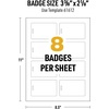 image:imageAvery Durable Tall ID Badges for Lanyards Laser Printable on Both Sides Blank White 80 Total 3375 x 2125 61612