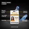 image:imageAvery Durable Tall ID Badges for Lanyards Laser Printable on Both Sides Blank White 80 Total 3375 x 2125 61612