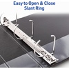 image:imageAvery Durable View 3 Ring Binder 2 Inch Slant Rings 530Sheet Capacity DuraHinge 28 Inch Wide Spine Customizable Clear Covers and Spine 1 Dark Blue Binder 170342 Pack of 6