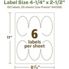 image:imageAvery EcoFriendly Matte White Recycled Oval Labels 425 x 25 Matte White Labels Permanent Adhesive LaserInkjet Printable 60 Total150 labels