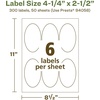 image:imageAvery EcoFriendly Matte White Recycled Oval Labels 425 x 25 Matte White Labels Permanent Adhesive LaserInkjet Printable 60 Total300 labels