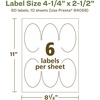 image:imageAvery EcoFriendly Matte White Recycled Oval Labels 425 x 25 Matte White Labels Permanent Adhesive LaserInkjet Printable 60 Total60 labels